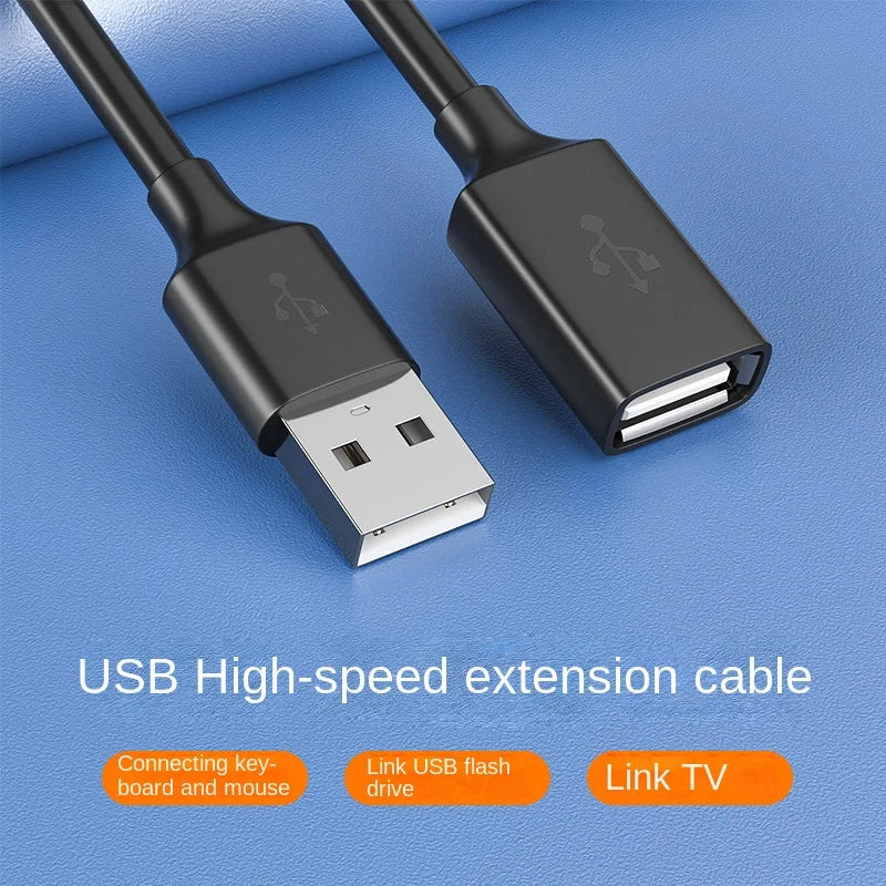 كابل تمديد USB كابلات تمديد USB 2.0 لأجهزة الكمبيوتر المحمولة الذكية وأجهزة التلفزيون وأجهزة Xbox وكابل تمديد USB 2.0 صغير وسريع وكابل بيانات سريع