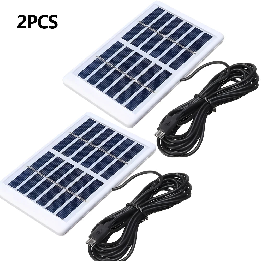 Solar Panel 1.2W 6V Mini USB Monocrystalline Solar Panel Power Module Charger Outdoor Polycrystalline DIY with 118.27 inch Cable