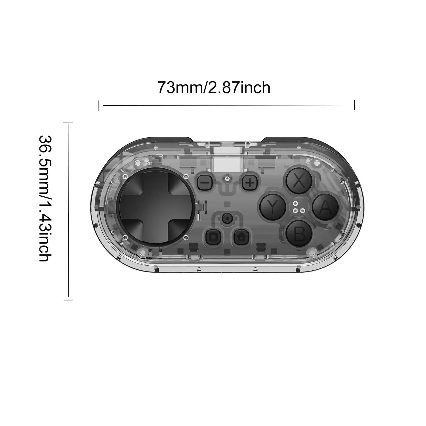 LinYuvo Meteor Light Key Chain Sized Mini Wireless Controller for Switch&Lite&OLED, PC, Android &MacOS with LED Lights KS54