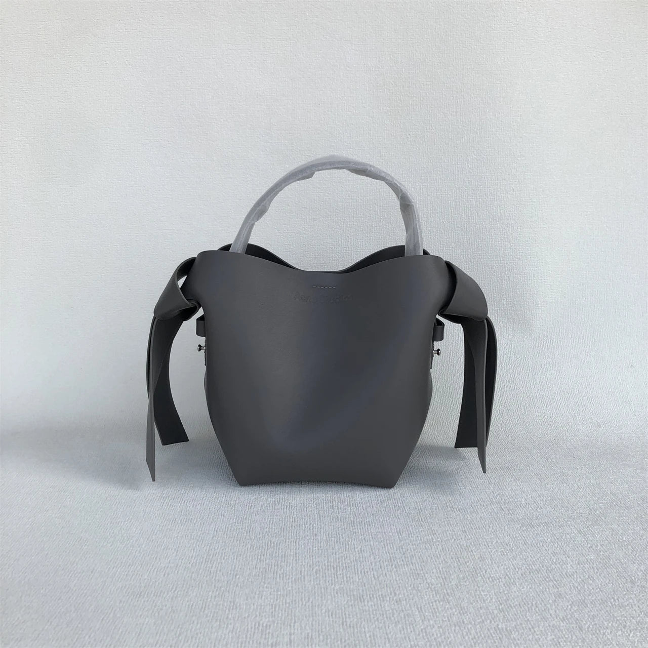 ACstudios musubi women's genuine leather bow commuter simple shoulder crossbody handbag bucket bag