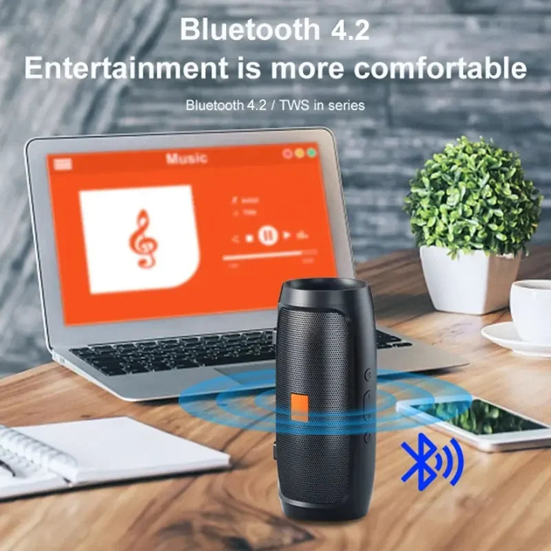 TF USB Bluetooth Speaker Dual Speaker Stereo Outdoor Tfusb Playback Fm Voice Broadcasting Portable Subwoofer Wireless Speaker