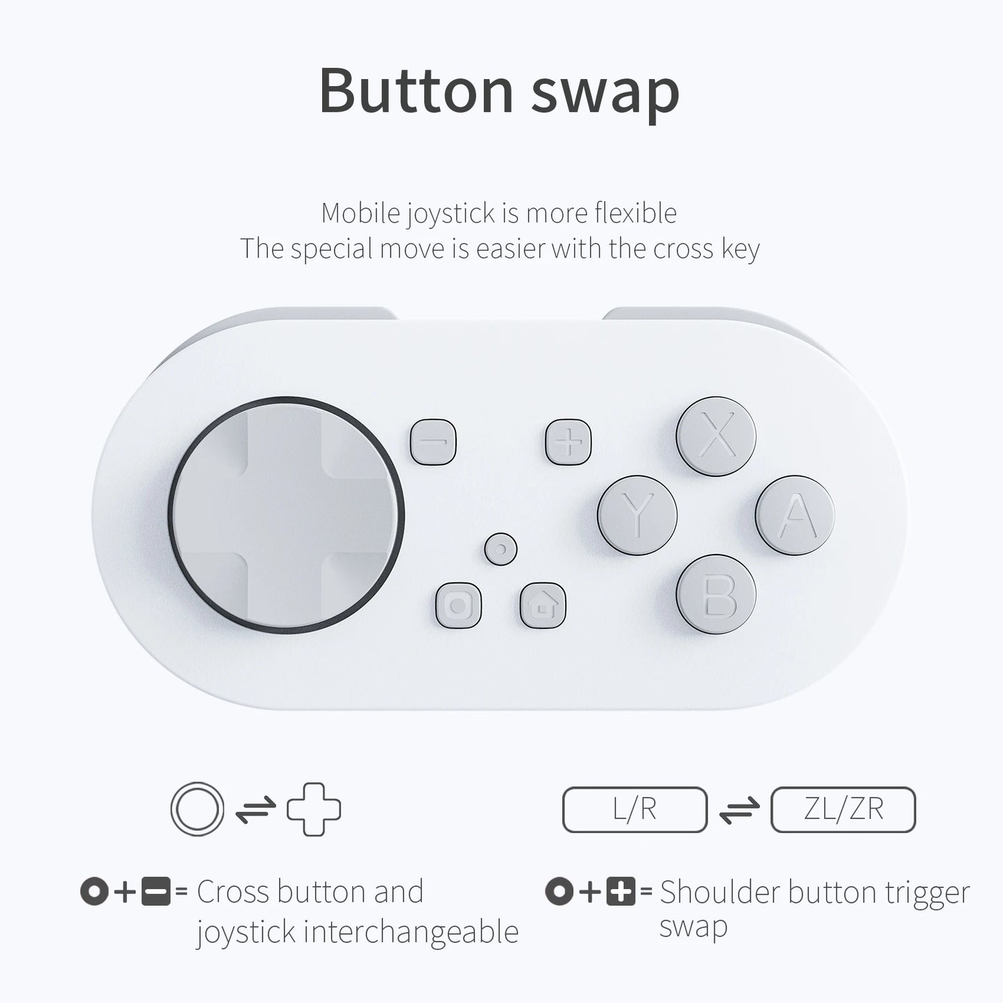 LinYuvo Meteor Light Key Chain Sized Mini Wireless Controller for Switch&Lite&OLED, PC, Android &MacOS with LED Lights KS54