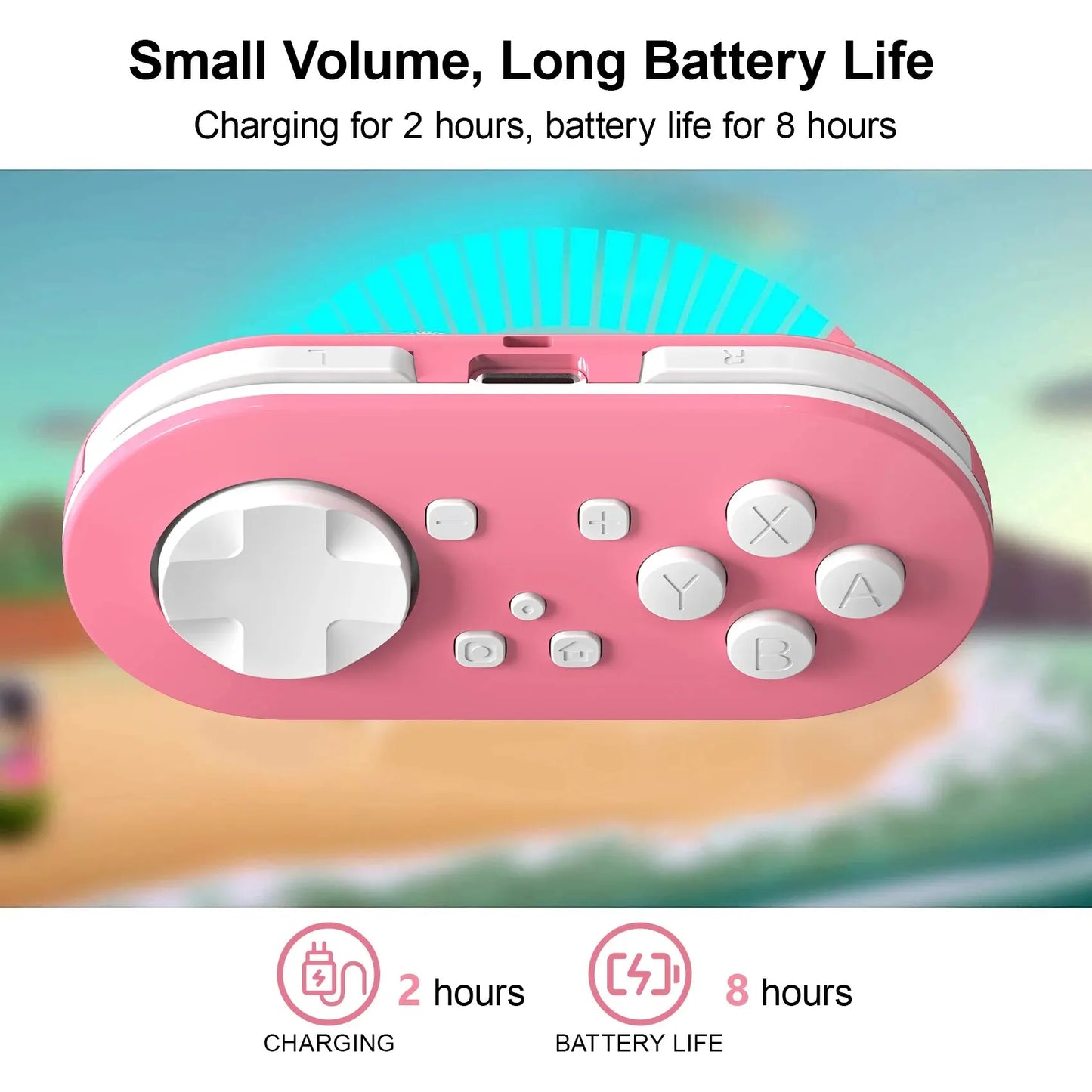 LinYuvo Meteor Light Key Chain Sized Mini Wireless Controller for Switch&Lite&OLED, PC, Android &MacOS with LED Lights KS54