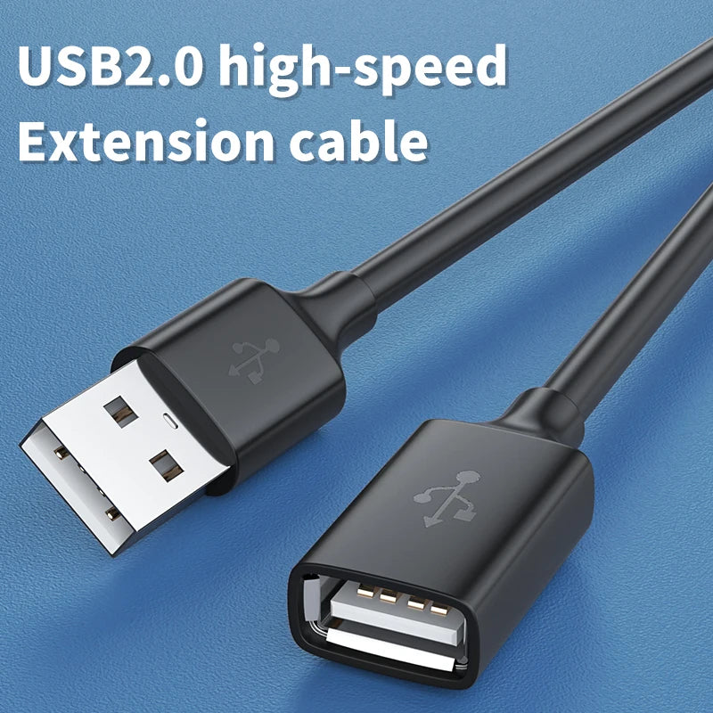 كابل تمديد USB كابلات تمديد USB 2.0 لأجهزة الكمبيوتر المحمولة الذكية وأجهزة التلفزيون وأجهزة Xbox وكابل تمديد USB 2.0 صغير وسريع وكابل بيانات سريع