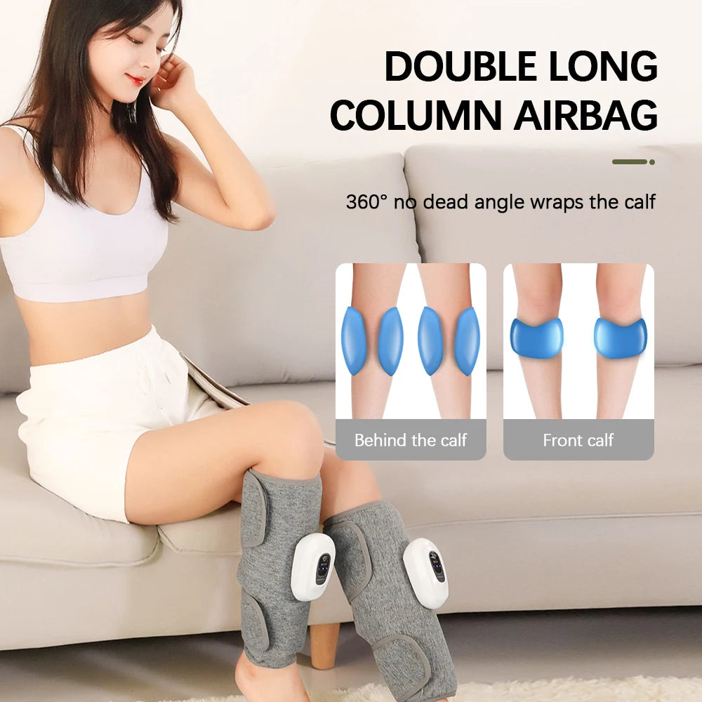 JianYouCare Portable Air Compression Leg Calf Massager Household Hot Compress Muscle Relaxation Promote Blood Circulation Relief