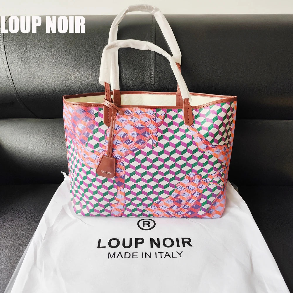 LOUP NOIR New Tote Bag for Women Famous Brands Bag Casual Totes Large Capacity noir bag Shoulder Women Bags High Quality