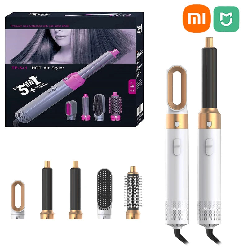 Xiaomi MIJIA 5 in 1 Hair Dryer Hot Comb Set Professional Curling Iron Hair Straightener Styling Tool For Airwrap Hair Dryer NEW