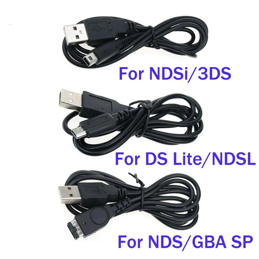 كابل شحن بيانات USB لشحن DS Lite وDSL وNDSL وNDSi و3DS وNew 3DS XL وLL وNDS وGBA SP