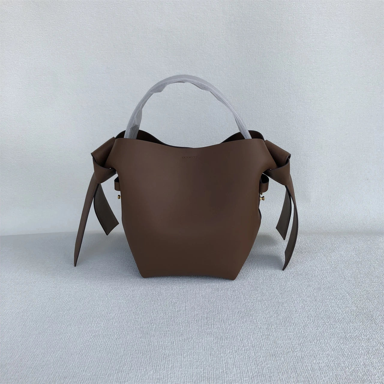 ACstudios musubi women's genuine leather bow commuter simple shoulder crossbody handbag bucket bag