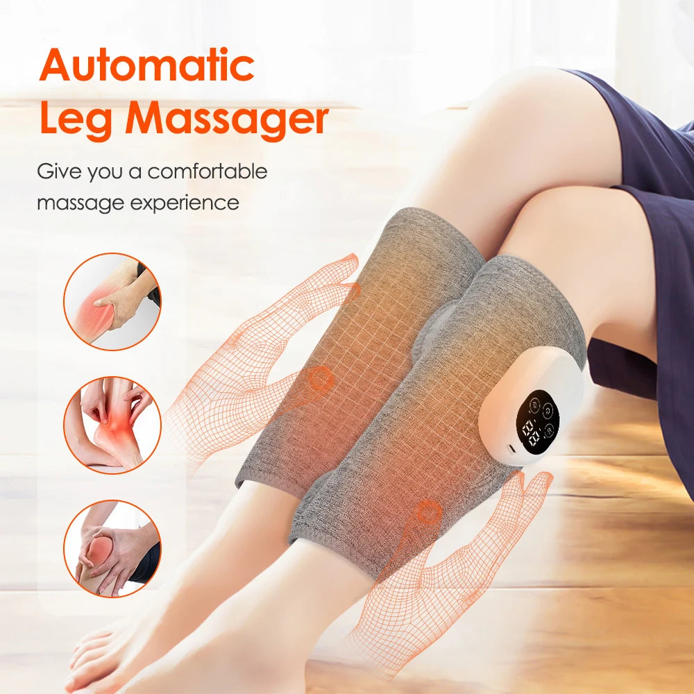 JianYouCare Portable Air Compression Leg Calf Massager Household Hot Compress Muscle Relaxation Promote Blood Circulation Relief