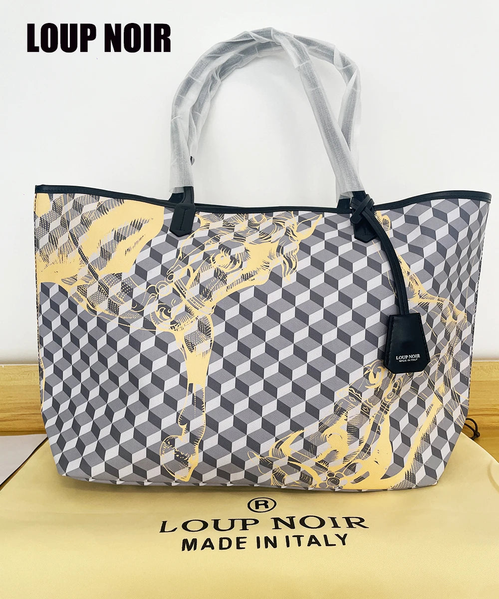 LOUP NOIR New Tote Bag for Women Famous Brands Bag Casual Totes Large Capacity noir bag Shoulder Women Bags High Quality