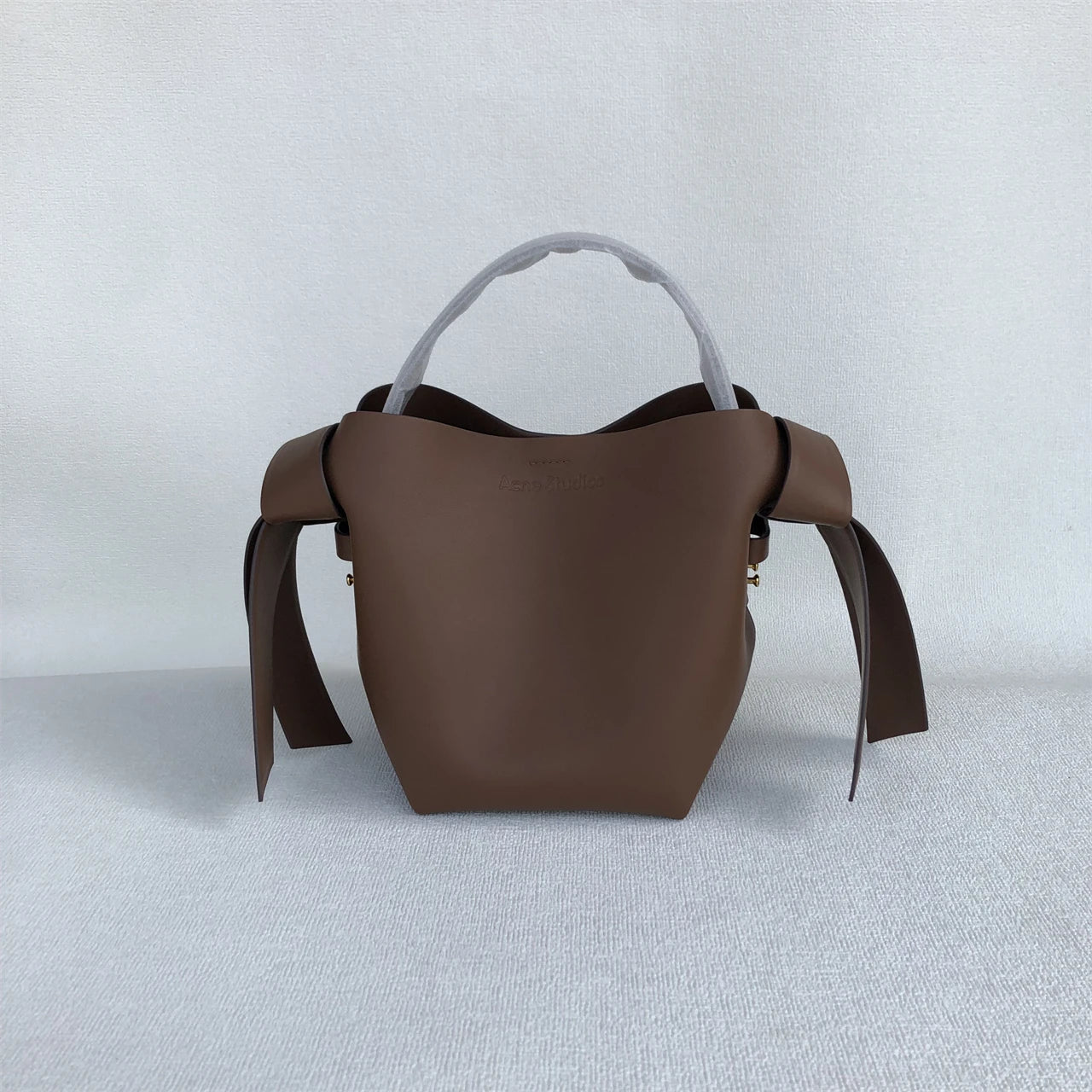 ACstudios musubi women's genuine leather bow commuter simple shoulder crossbody handbag bucket bag