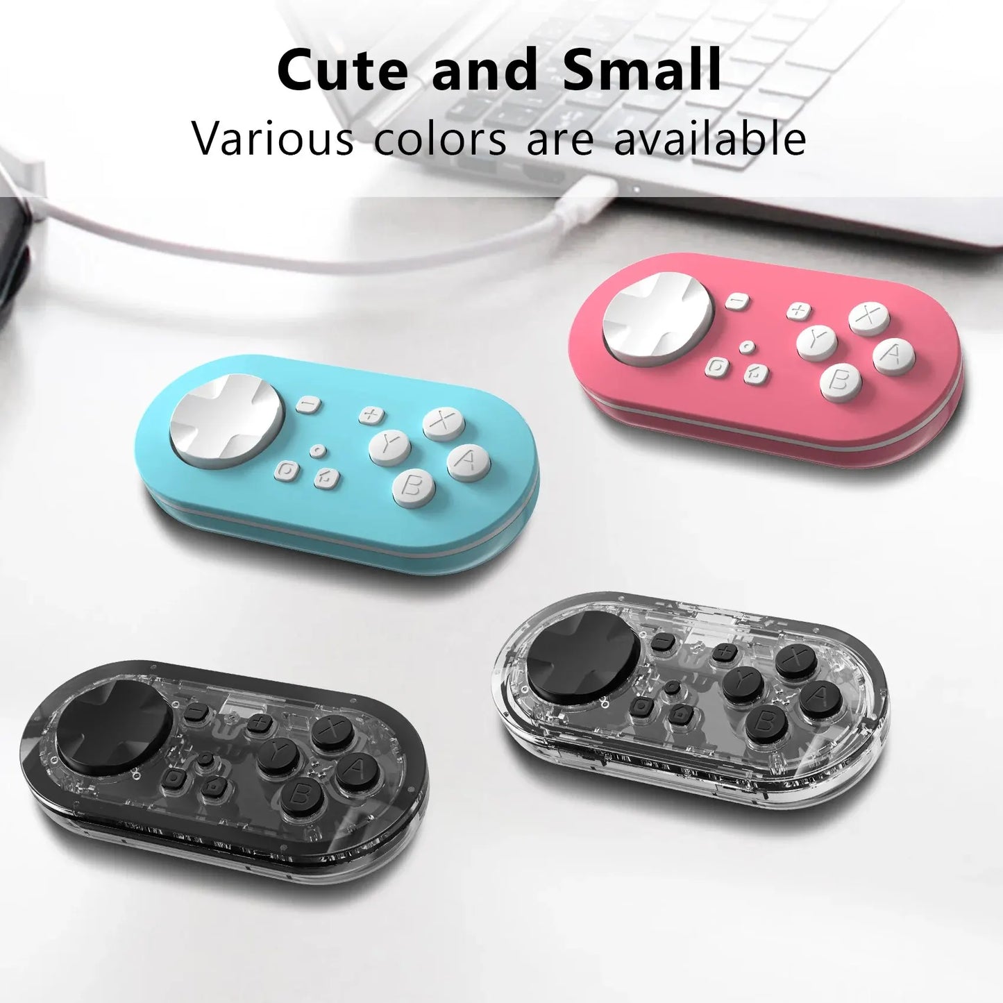 LinYuvo Meteor Light Key Chain Sized Mini Wireless Controller for Switch&Lite&OLED, PC, Android &MacOS with LED Lights KS54