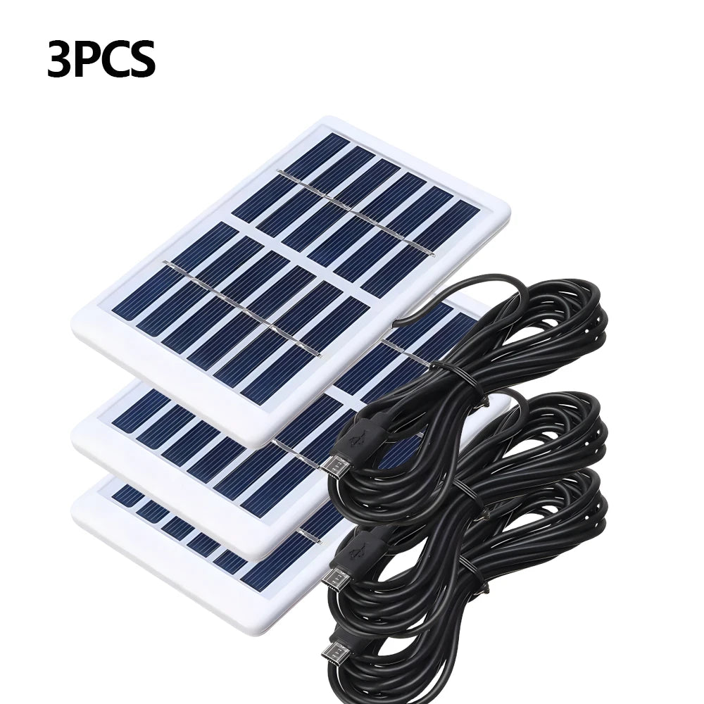 Solar Panel 1.2W 6V Mini USB Monocrystalline Solar Panel Power Module Charger Outdoor Polycrystalline DIY with 118.27 inch Cable