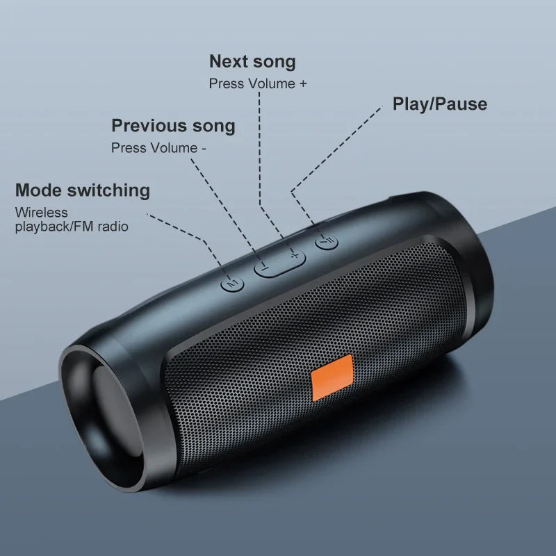 مكبر صوت TF USB Bluetooth مكبر صوت مزدوج ستيريو خارجي Tfusb تشغيل FM بث صوتي مكبر صوت محمول لاسلكي