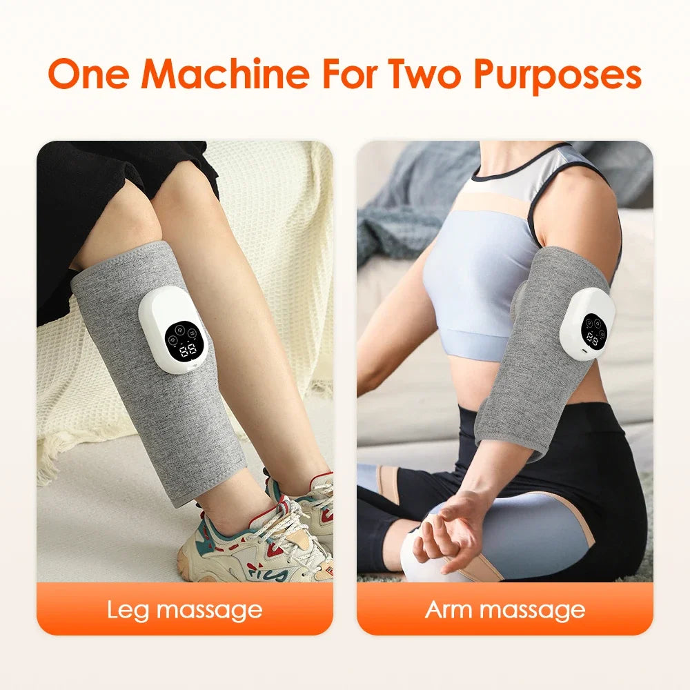 JianYouCare Portable Air Compression Leg Calf Massager Household Hot Compress Muscle Relaxation Promote Blood Circulation Relief