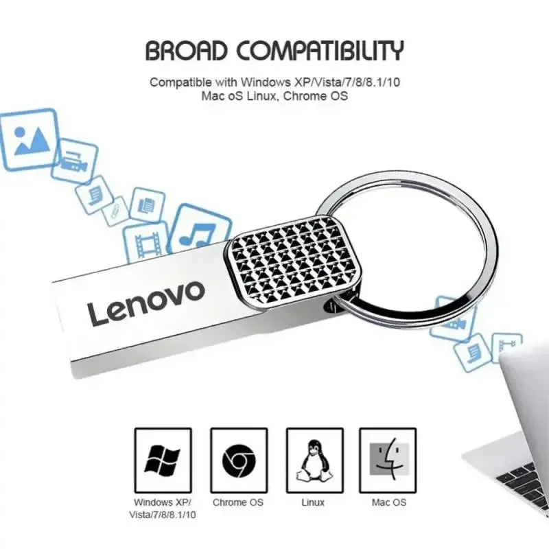 Lenovo USB 2TB 512GB USB Flash Drive Metal USB 3.0 Pen Drive Key 1TB Type C High Speed Pendrive 128gb Mini Flash Drive For Phone