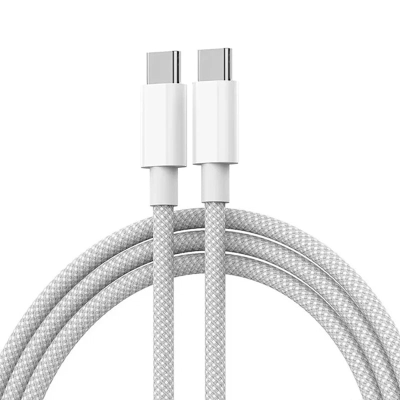 Usb C to Type C Fast Charging PD 60W Mobile Phone Date Cable For Iphone15 Android Samsung Huawei Type C Braided Charger Cable